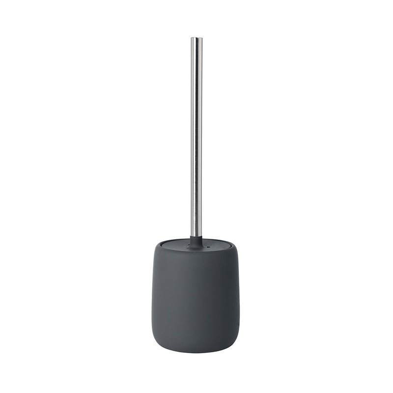blomus -SONO Toilet Brush Ceramic/Plastic, Magnet, Toilet Set, Soft Touch, Hygienic, Freestanding Toilet Brush & Holder, Modern Bathroom Accessory (H x W x D): 39 x 11 x 11 cm, Magnet, 69040 - Image 1